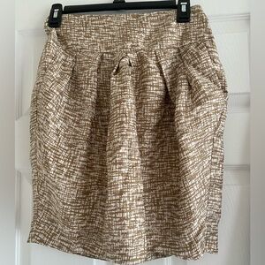 Banana Republic Gold Tan Knee-Length Bubble Skirt